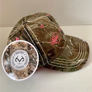 RealTree Adjustable Camo Cap Pink Bill